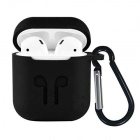 Soft Silicon Protective Carrying Case _ Cover For Apple Airpods Headsets -  Black-1000x1000